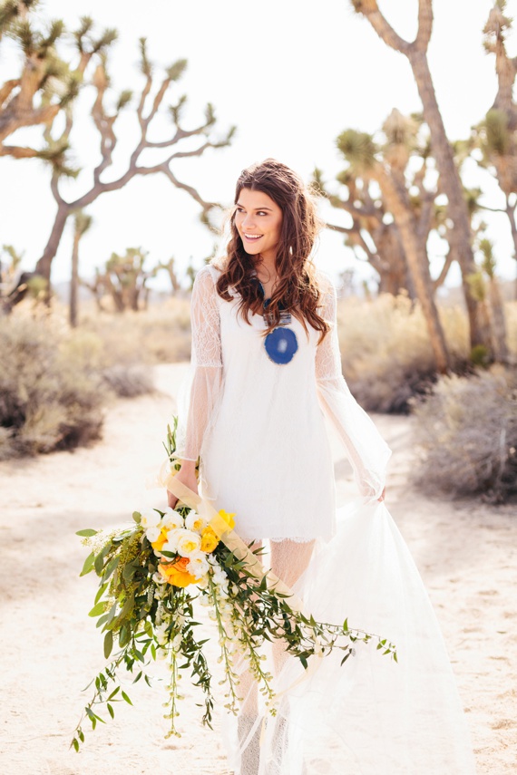 Claire Pettibone wedding dress | Photo by Jodee Debes Photography | Read more -  http://www.100layercake.com/blog/wp-content/uploads/2015/04/Desert-Coachella-wedding-inspiration