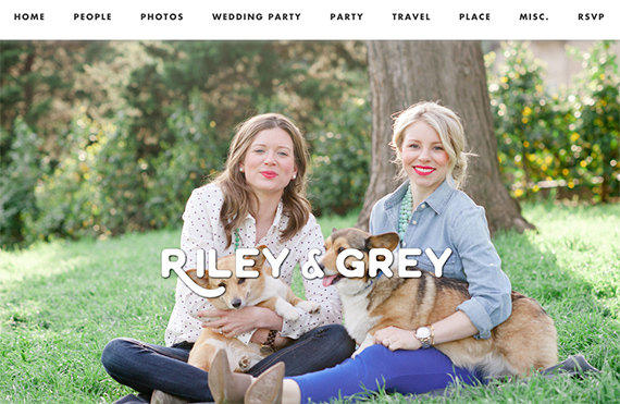 Riley and Grey wedding websites
