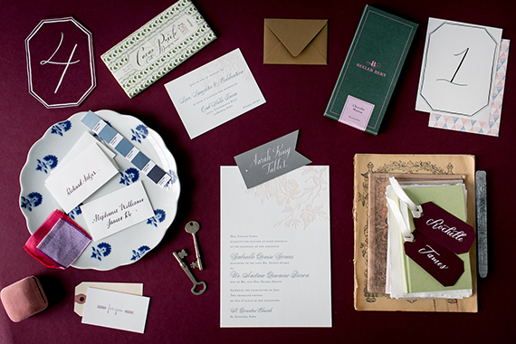 Fouteen-fourty custom wedding stationery | Photo by Brookelyn Photography  for Wedding Artist Collective | 100 layer Cake