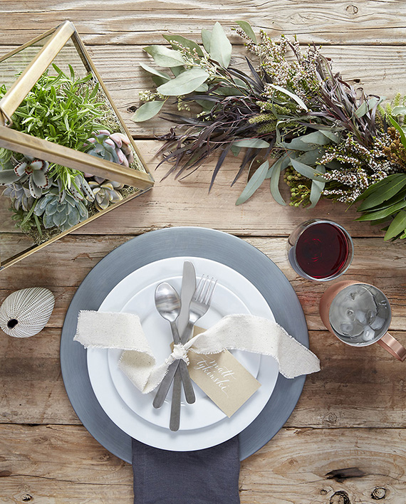 Rustic white dinnerware style for Crate and Barrel by 100 Layer Cake