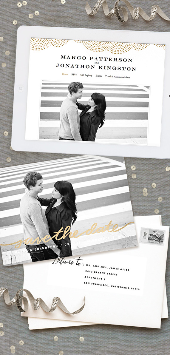 Minted Wedding Website and Save the Date
