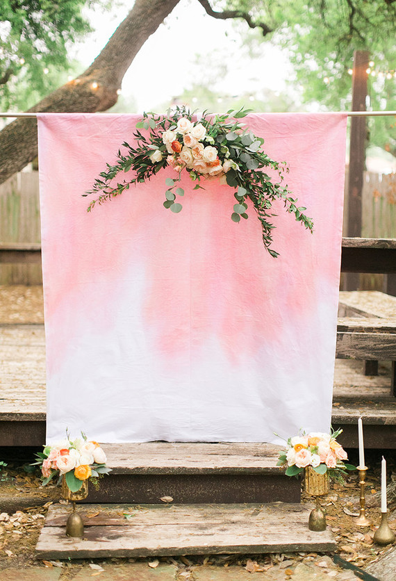 Dip dyed ceremony backdrop