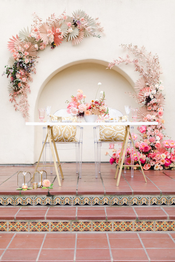 Floral wedding installation