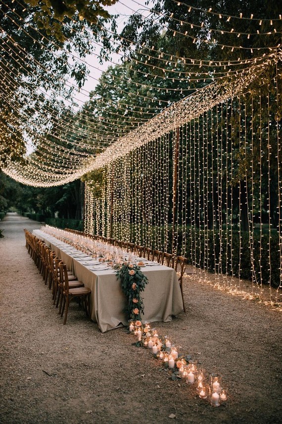 Light tunnel at wedding receiption