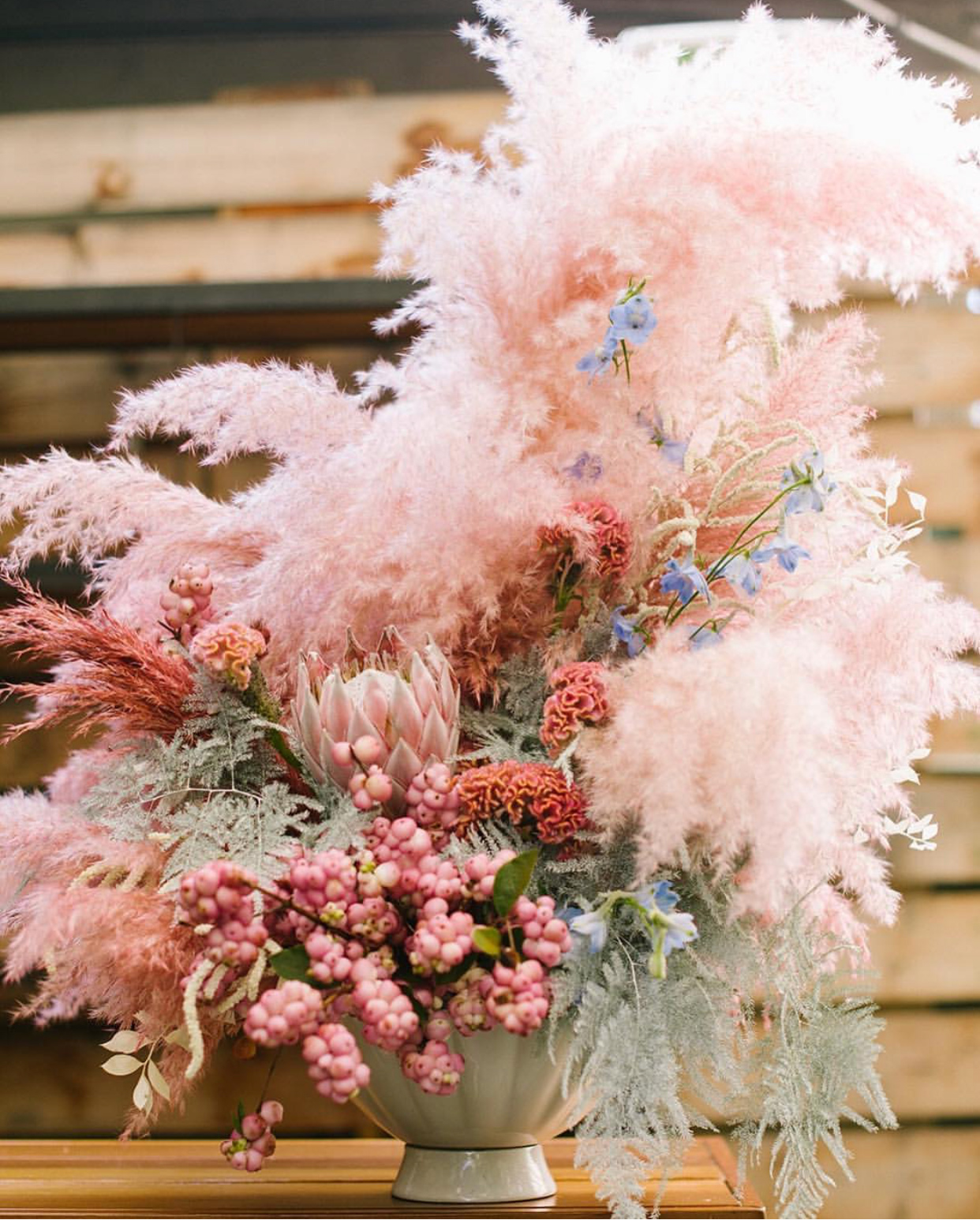 Pink pampas from Of The Flowers