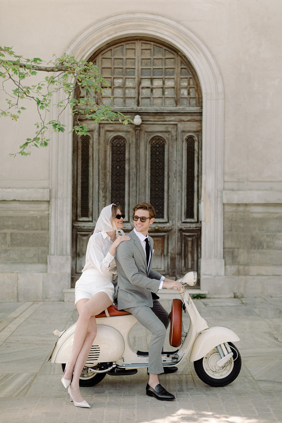 A stylish proposal + engagement shoot in Greece