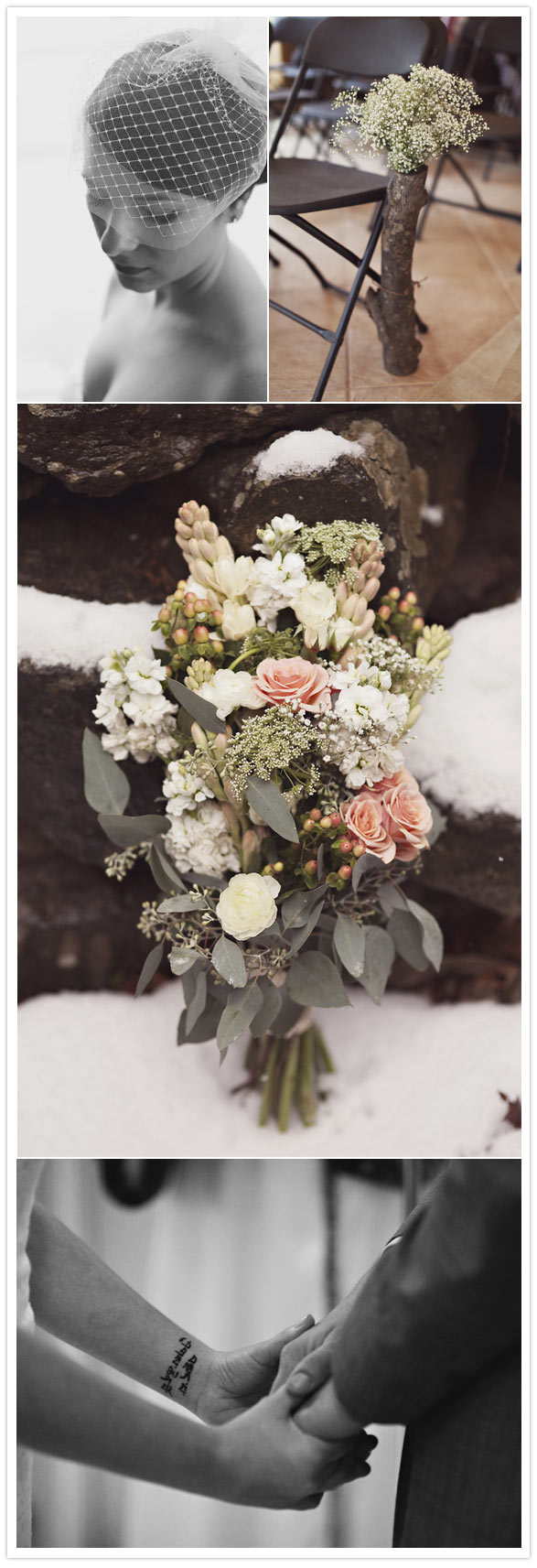 snowy maryland wedding