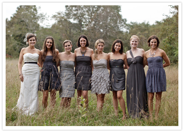 grey bridesmaid dresses