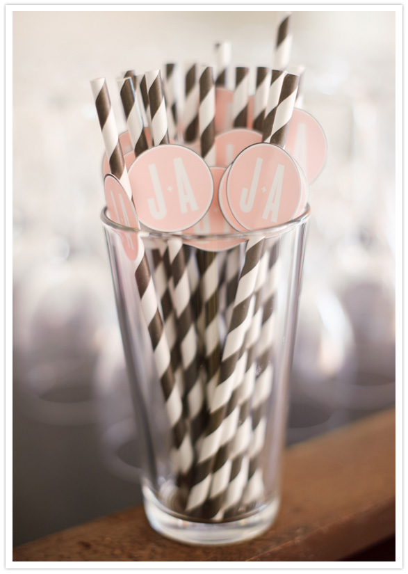 black and white stripe straws