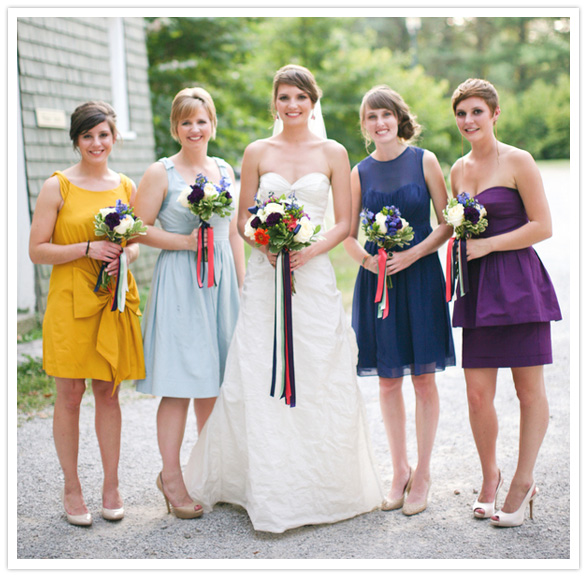 mix-n-match bridesmaid dresses
