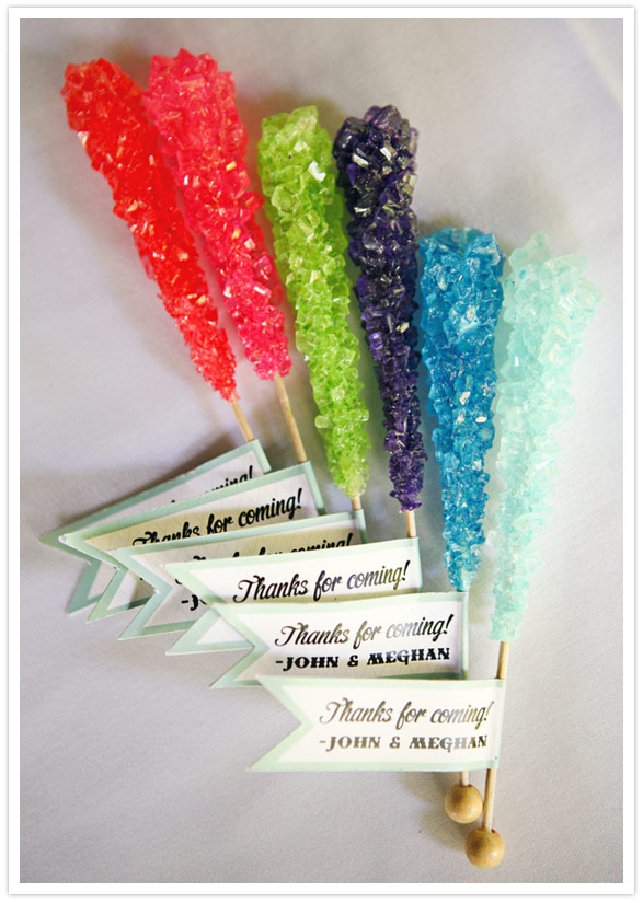 colorful rock candy favors