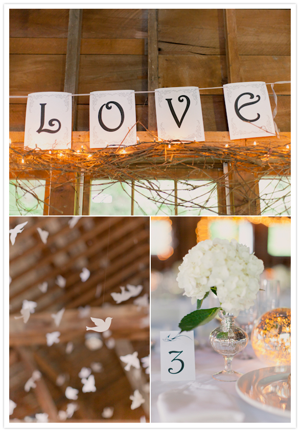 garland and paper wedding elements