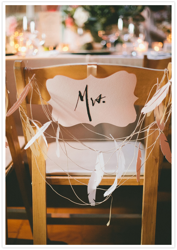 "Mrs." chair sign