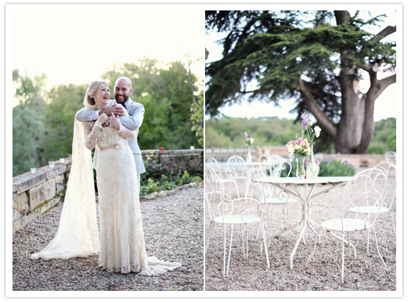 outdoor French chateau wedding