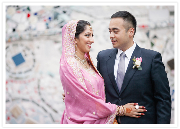 vibrant pink traditional Pakistani wedding dress 