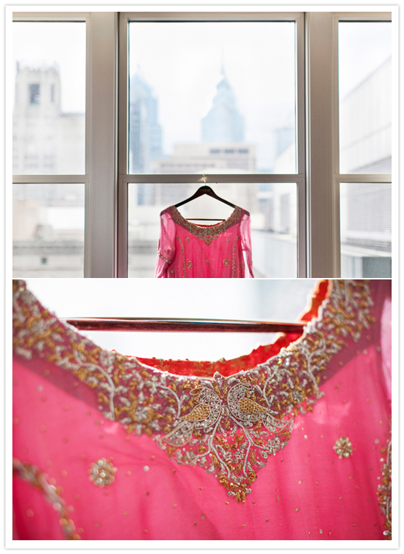 vibrant pink traditional Pakistani wedding dress