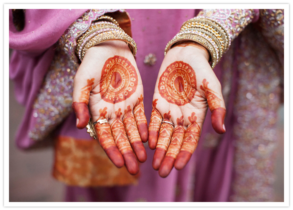 traditional wedding henna hand art