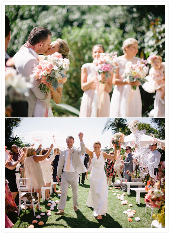 Peach Australian wedding: Nicola + Darren | Real Weddings | 100 Layer Cake