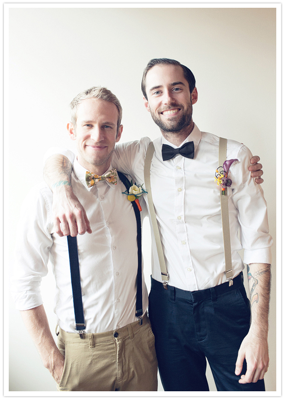 suspenders and bow tie groomsmen
