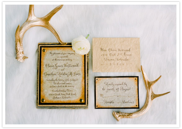 Rustic wedding invitations 