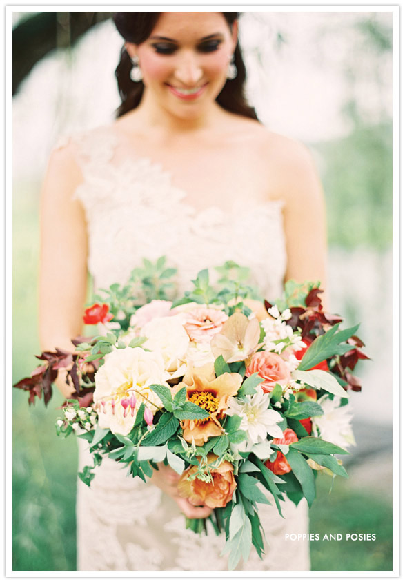 Fall wedding bouquet by Poppies and Posies