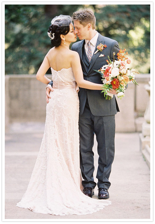 romantic lace wedding gown
