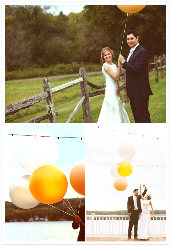 balloon wedding portrait accessory