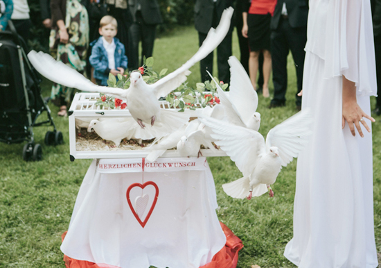 wedding celebration dove release 