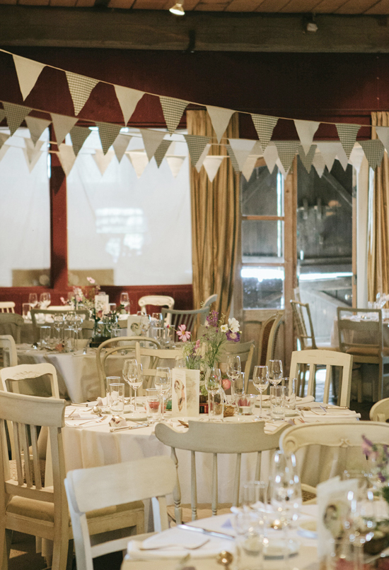 paper garland bunting and white accents