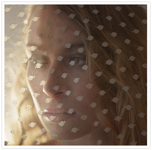 dotted sheer veil