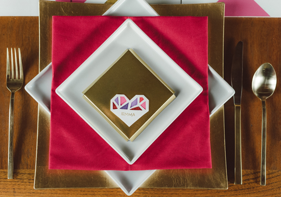 Geometric Valentine's Day wedding ideas | Wedding Inspiration | 100