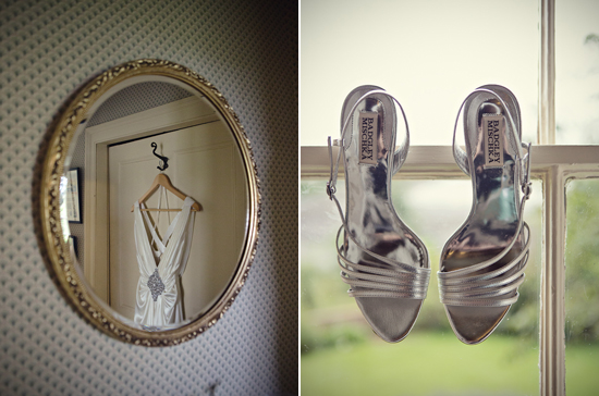 Jenny Packham wedding dress and Badgley Mischka shoes | Photo by Marianne Taylor