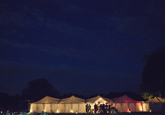 evening tented garden wedding | Photo by Marianne Taylor