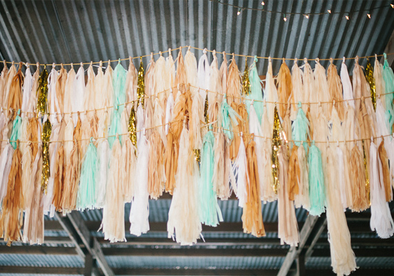 Fringe reception decor | photos by Annie McElwain | 100 Layer Cake