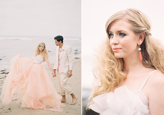Pink and gold wedding inspiration | photos by Ashley Kelemen | 100 Layer Cake 