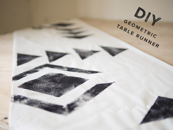 DIY geometric table runner - 100 Layer Cake
