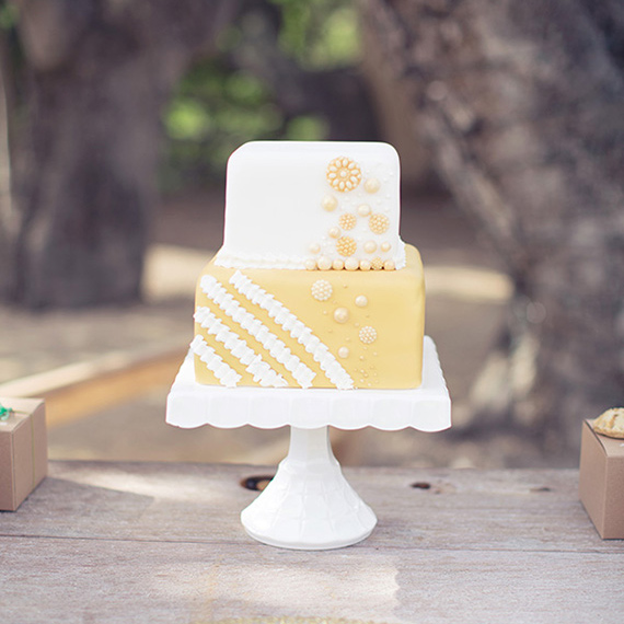 Yellow and white wedding cake | photo by This Love of Yours | 100 Layer Cake