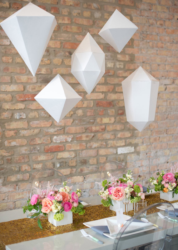 Geometric wedding decor ideas | photo by Amanda Megan Miller | 100 Layer Cake