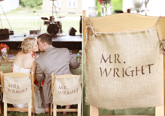 burlap wedding signage | photo by Red Gallery | 100 Layer Cake