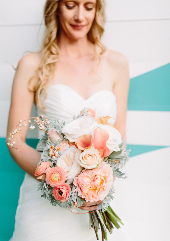 succulent, roses, calla lilys and ranaculus bridal bouquet | photo by Erin Hearts Court | 100 Layer Cake