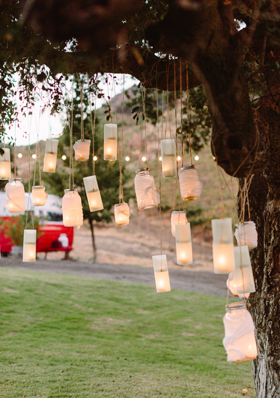 romantic outdoor lighting | photo by Erin Hearts Court | 100 Layer Cake