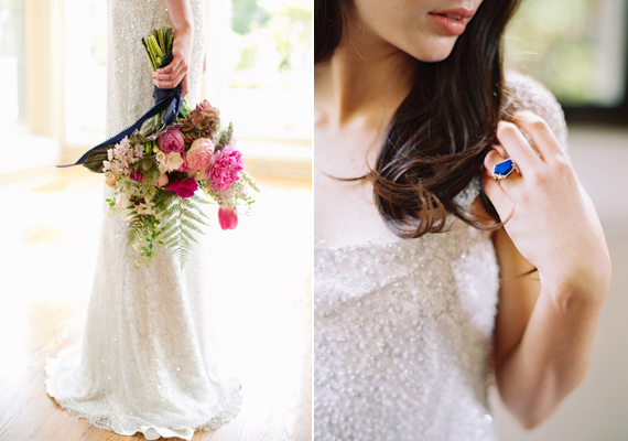 And something blue wedding gown | photo by Jessica Burke | 100 Layer Cake