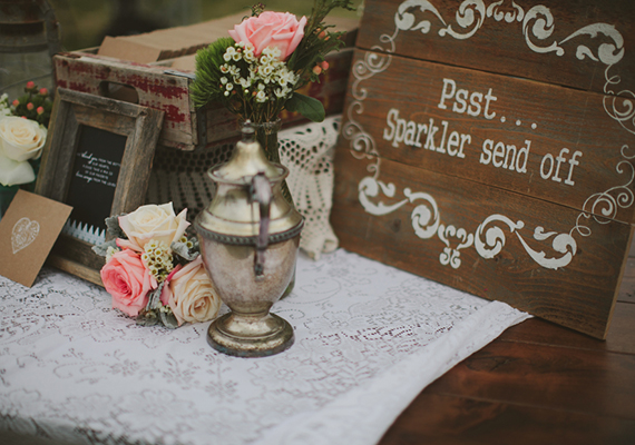 vintage wedding decor | photo by Tessa Harvey | 100 Layer Cake 