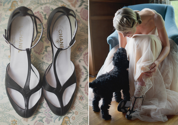 channel wedding shoes | photo by Stacy Able | 100 Layer Cake