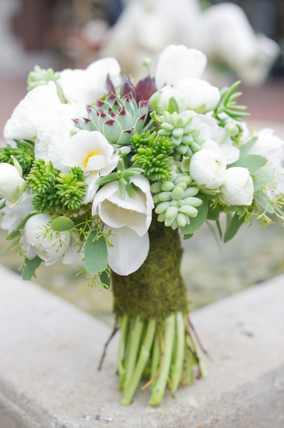 succulent bridal bouquet | photo by Stacy Able | 100 Layer Cake