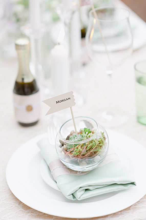 terrarium escort card | photo by Stacy Able | 100 Layer Cake