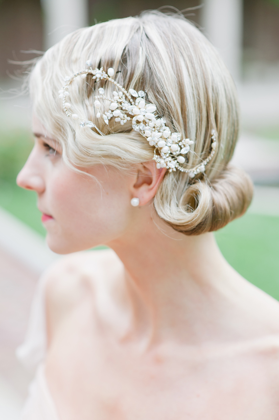 1920's wedding hair | photo by Stacy Able | 100 Layer Cake