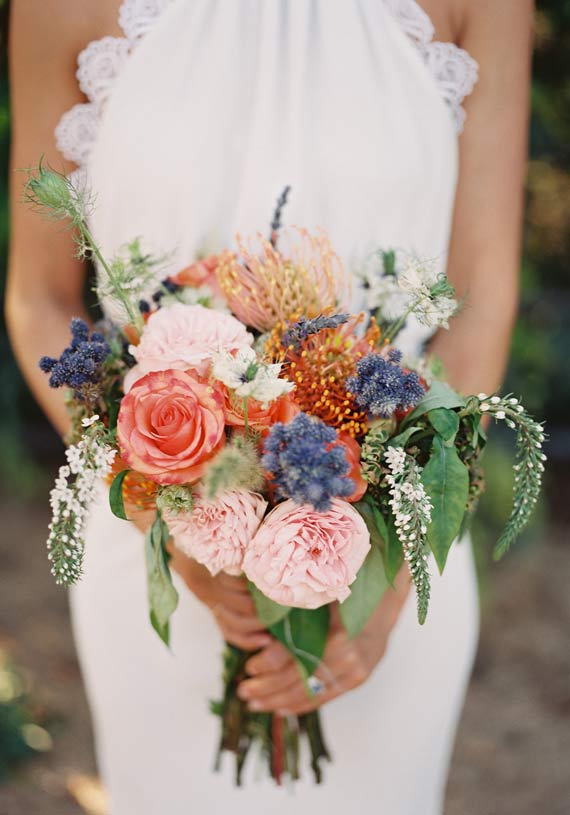 romantic bridal bouquet | photo by Michael Radford | 100 Layer Cake