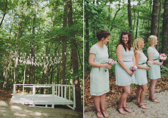mint bridesmaid dresses | photo by Rouxby  | 100 Layer Cake
