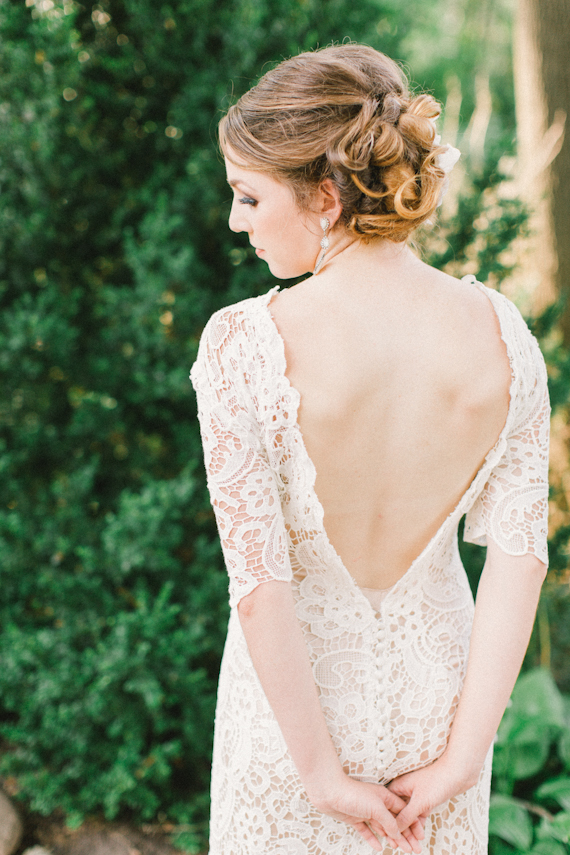 Lace bridal gown | photo by Bradley James Photography | 100 Layer Cake